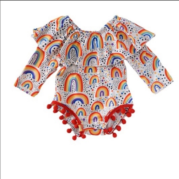 2xHP - NEW Rainbow Pom-Pom onesie - Picture 6 of 7